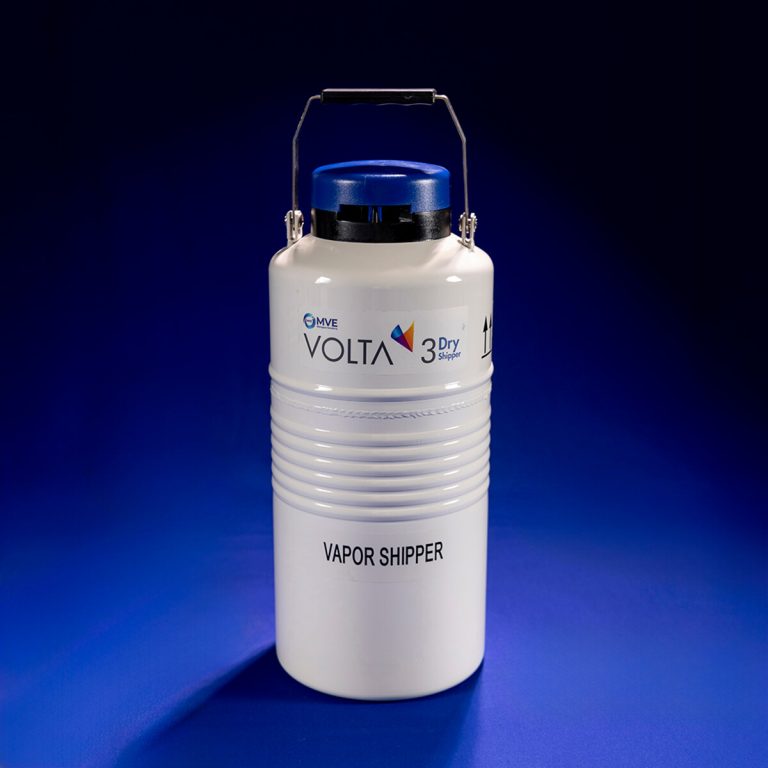 Botijão de nitrogênio transporte MVE Volta 3 DryShipper tanque criogênico a vapor