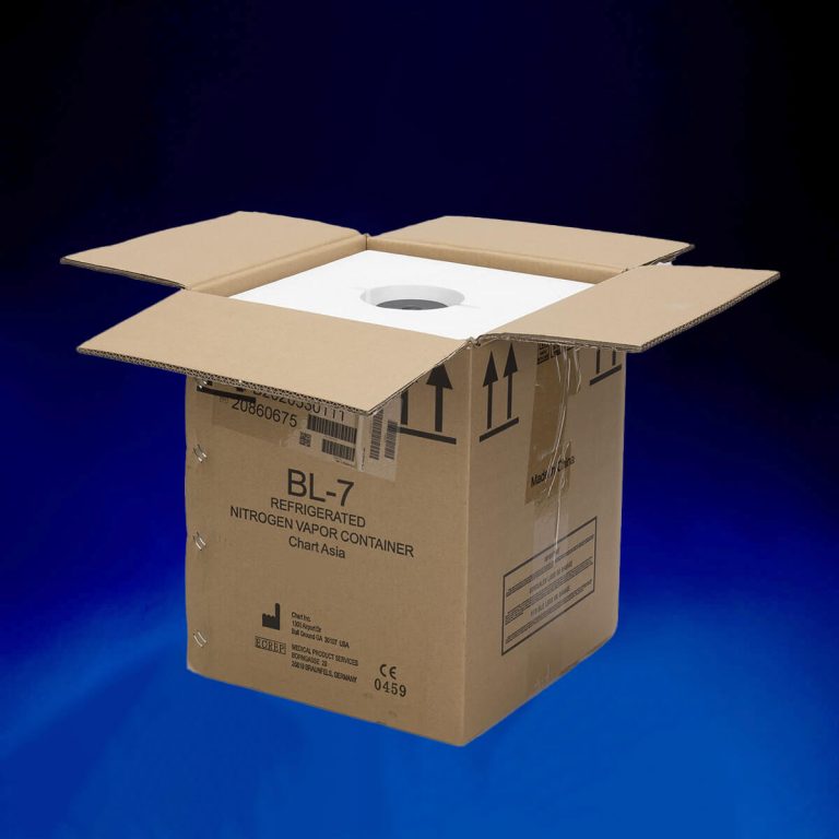 Botijão de nitrogênio transporte MVE CryoCube BL7 dry shipper tanque criogênico