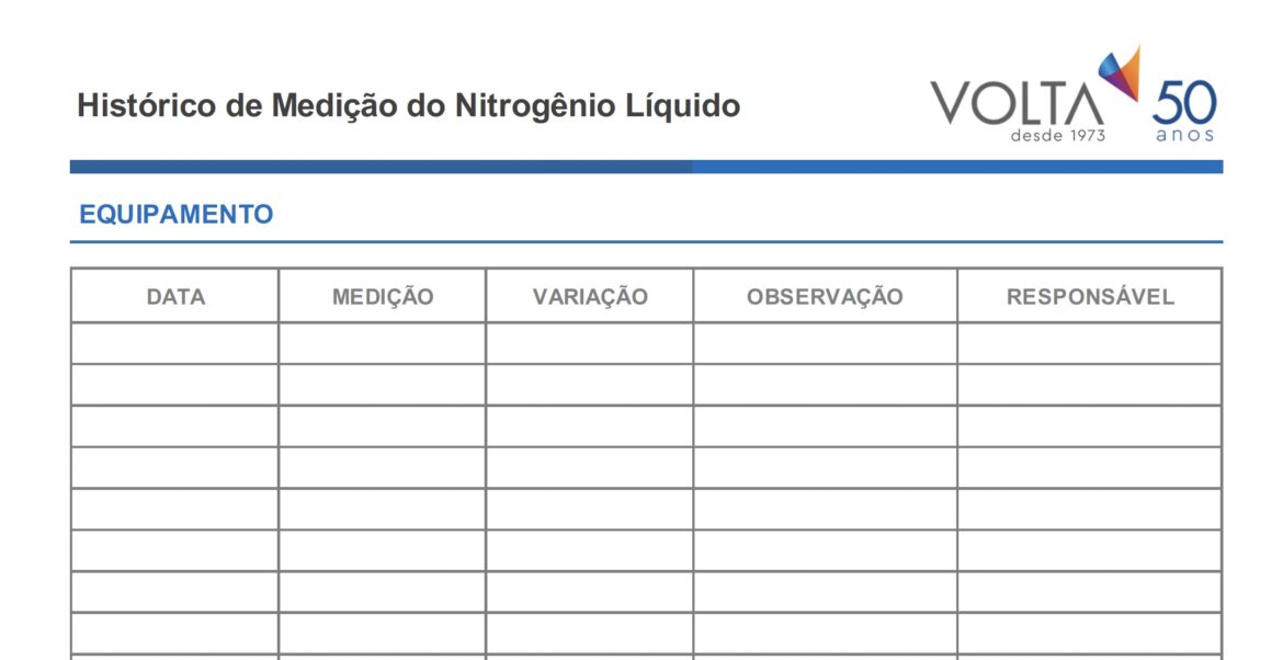 Planilha de medir consumo de nitrogênio