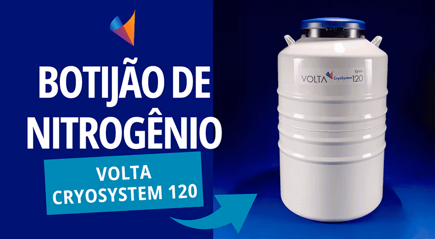 Vídeo | Botijão de Nitrogênio Volta CryoSystem 120-216